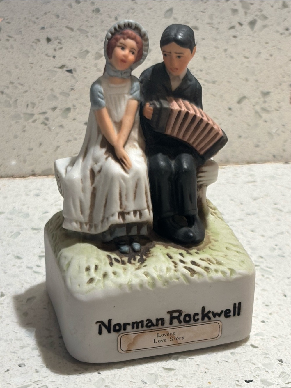Norman Rockwell Lovers Figurine - Multi-Color Decorative Collectible 1981
